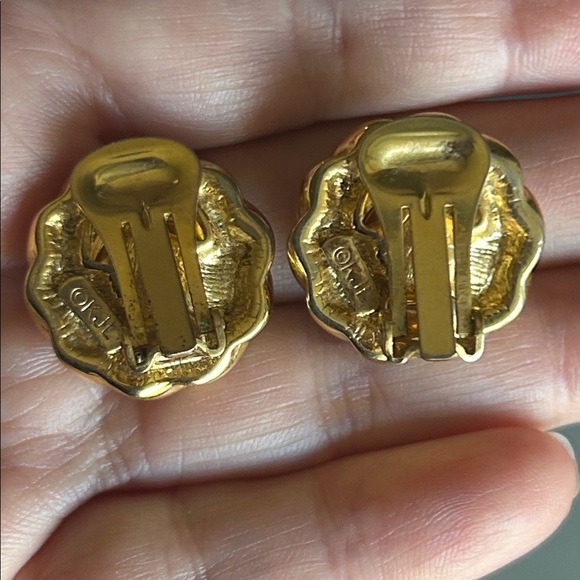 Vintage KJL Kenneth Jay Lane Interchangeable Clip On Earrings - Picture 3 of 15